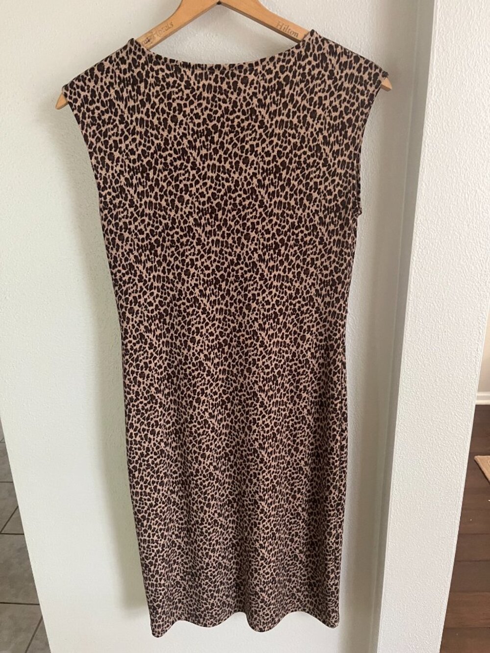 Talbots Leopard-Print Ruched Sheath Dress - Picture 2 of 4